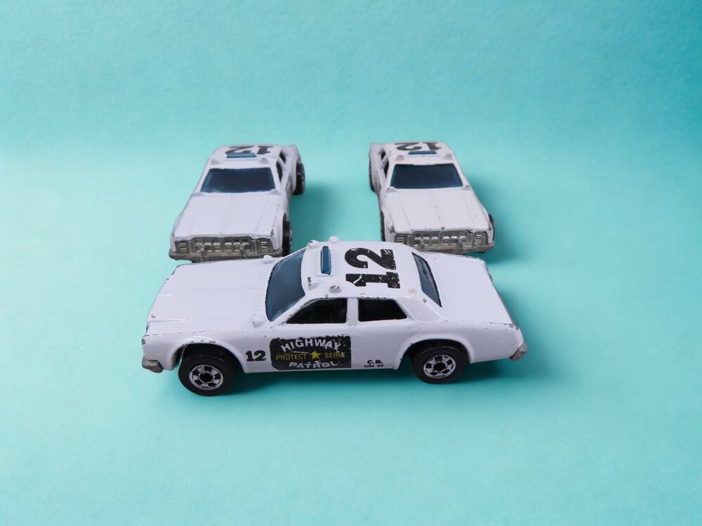 Vintage Hot Wheels 1977 Highway Patrol 12 Blackwall HK White LOT Police 1:64